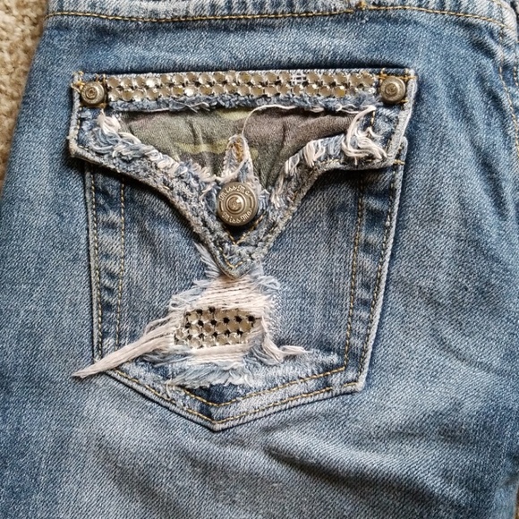 Miss Me Bermuda Jeweled Denim Shorts - Picture 3 of 7